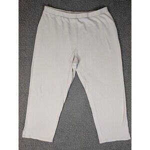 EILEEN FISHER GARNET HILL Pants XL Pajama PJ Pima Cotton Jersey Straight Cream